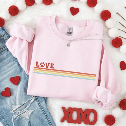 Love Paw Stripe Sweatshirts