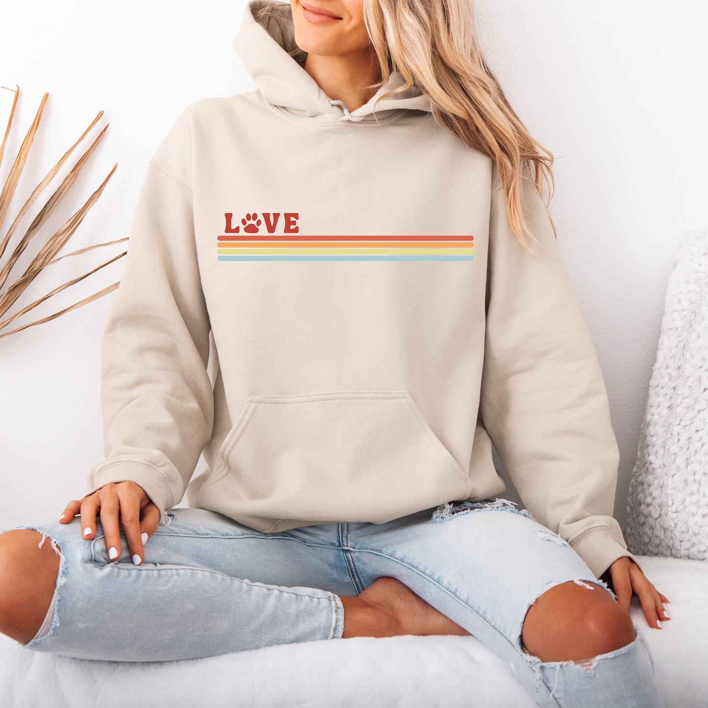 Love Paw Stripe Sweatshirts