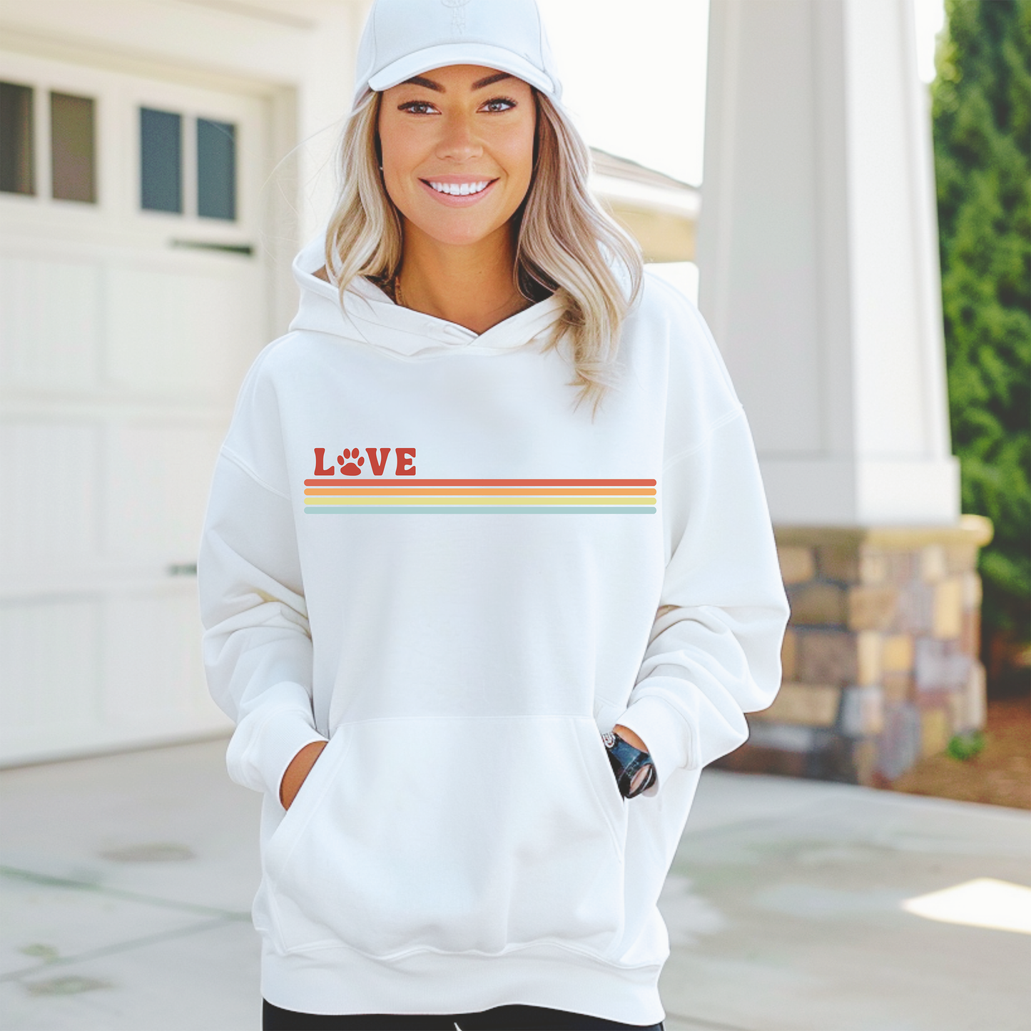 Love Paw Stripe Sweatshirts