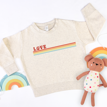 Love Paw Stripe Sweatshirt | Minis
