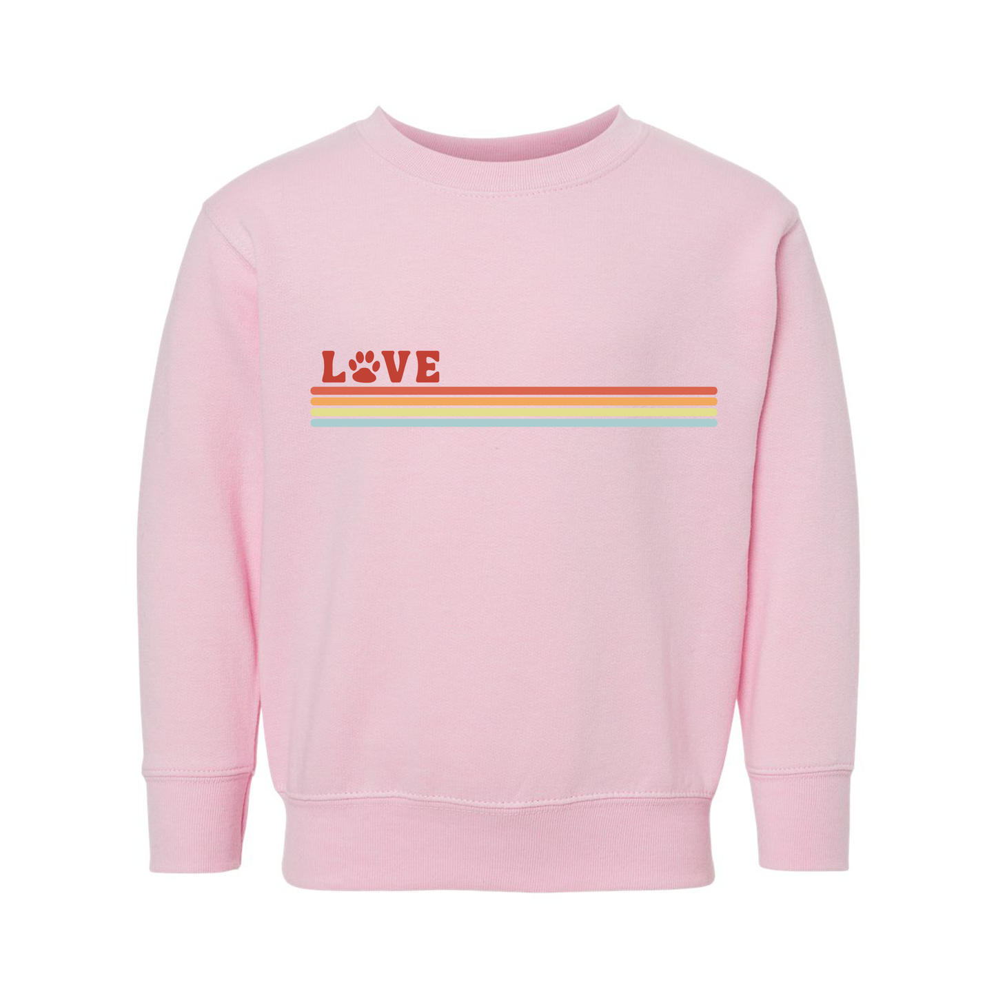 Love Paw Stripe Sweatshirt | Minis