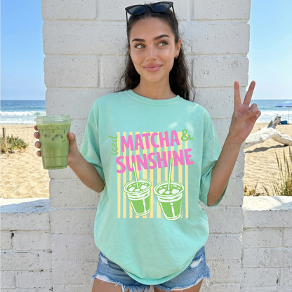 Iced Matcha & Sunshine Tee