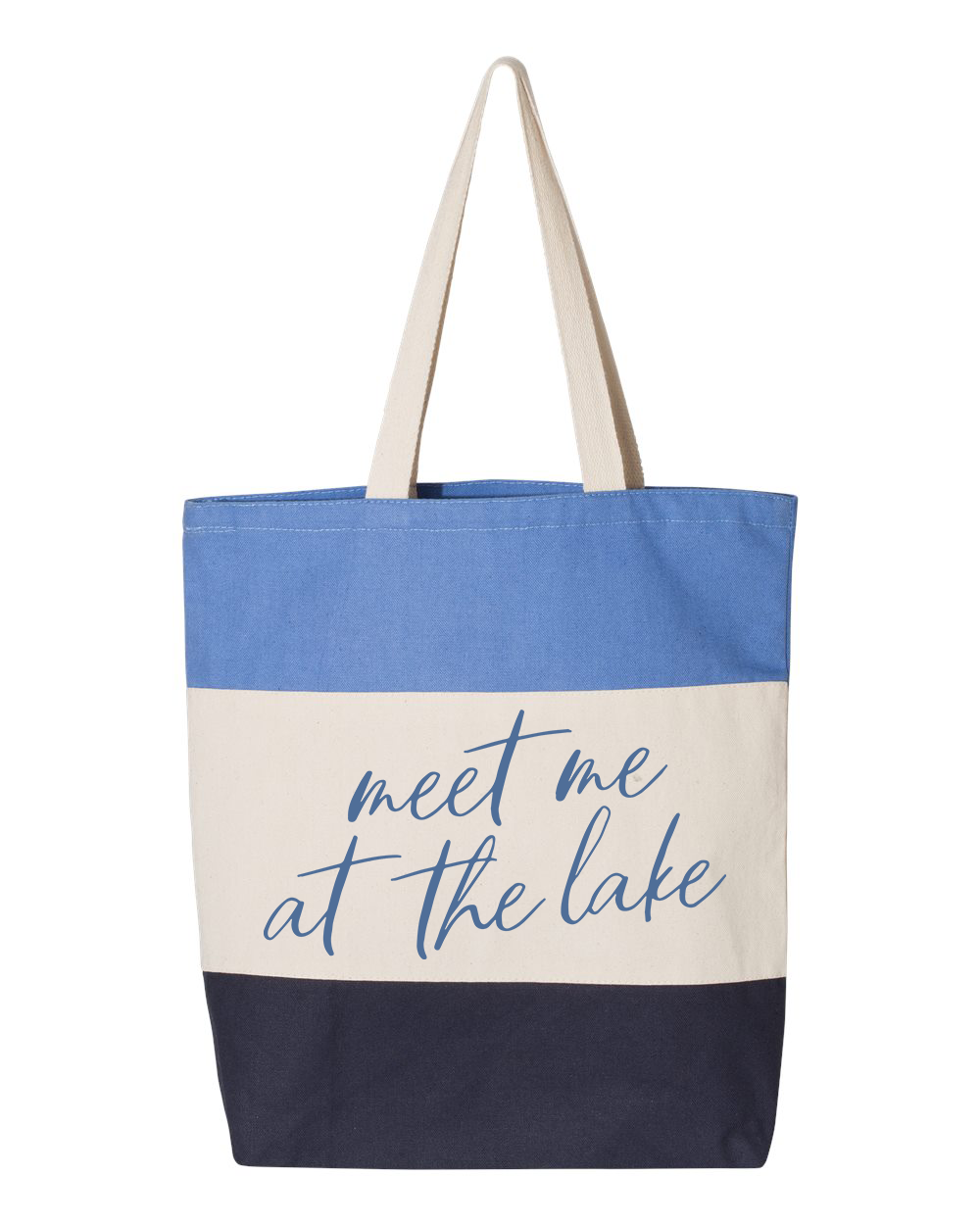 Meet Me at the Lake Tote Bags