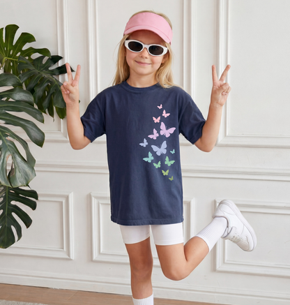 Pastel Butterfly Tee | Minis