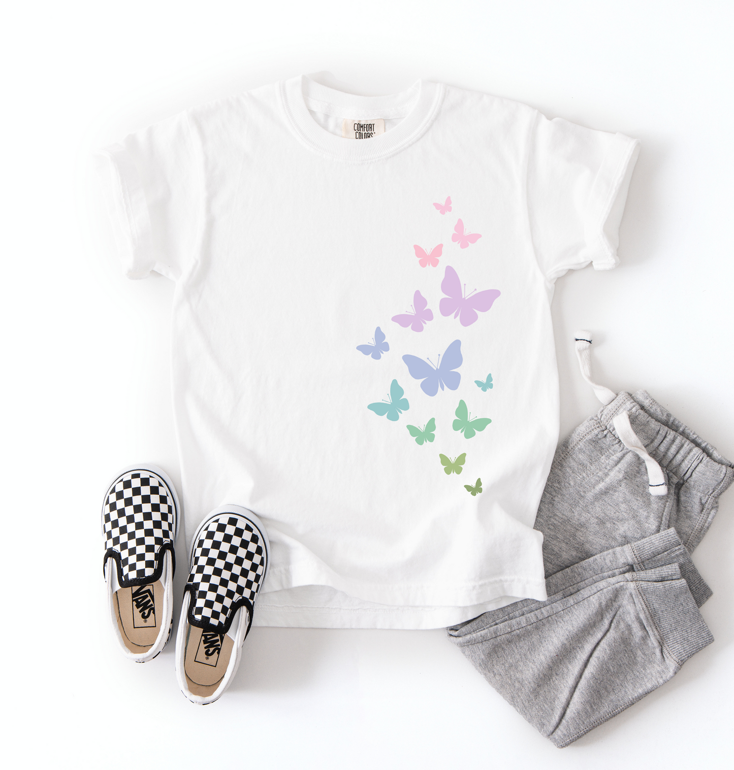 Pastel Butterfly Tee | Minis
