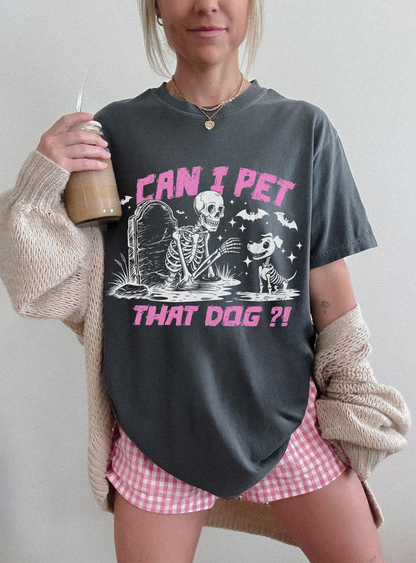 Can I Pet That Dog Tee - Pink