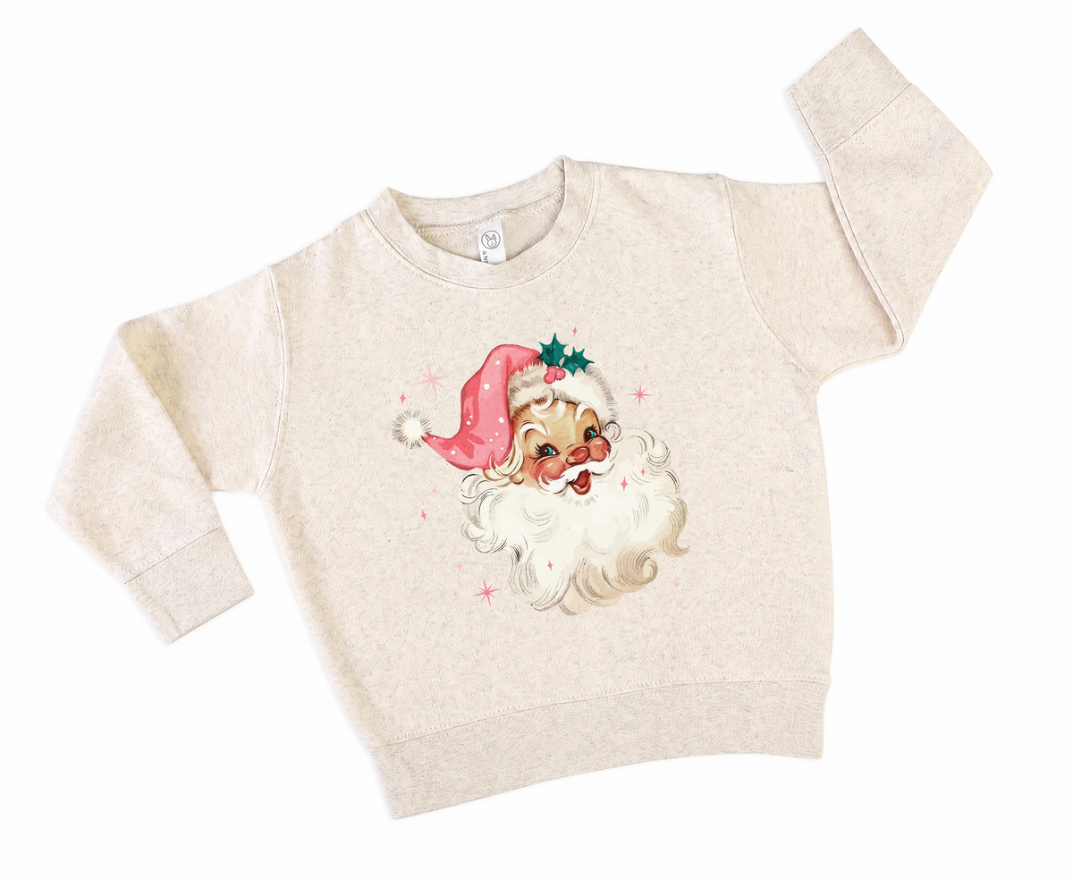 Vintage Pink Santa Longsleeve | Minis