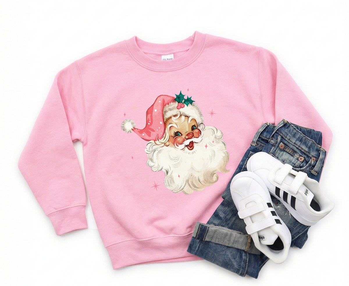 Vintage Pink Santa Longsleeve | Minis