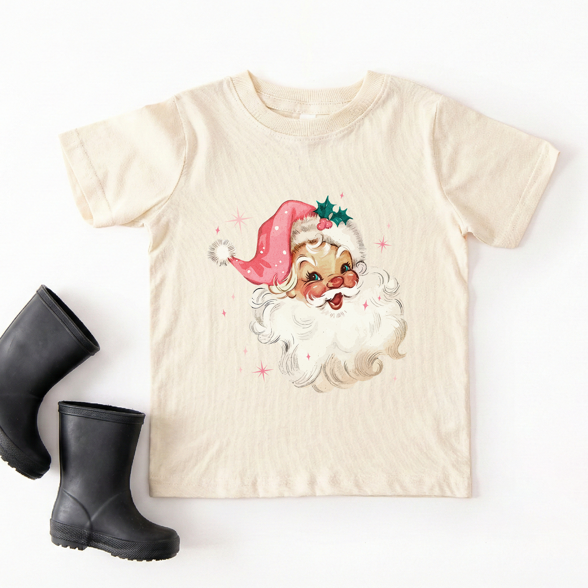 Vintage Pink Santa Tee | Minis