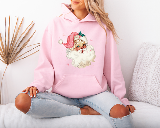 Vintage Pink Santa Sweatshirts