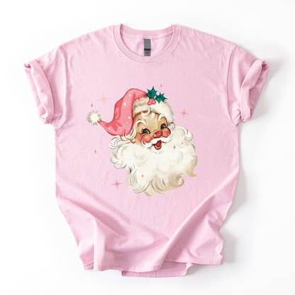 Vintage Pink Santa Tee