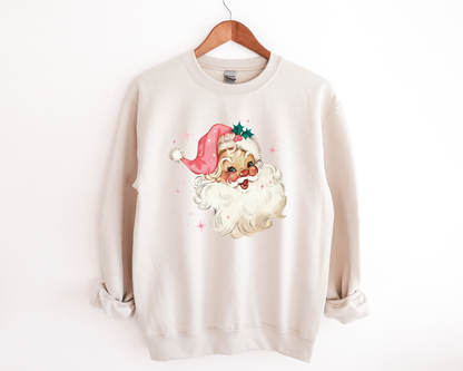 Vintage Pink Santa Sweatshirts