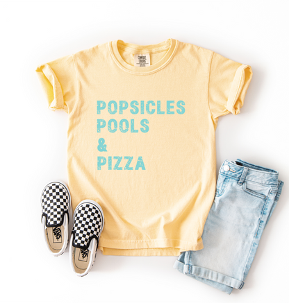 Popsicles Pools & Pizza Tee | Minis