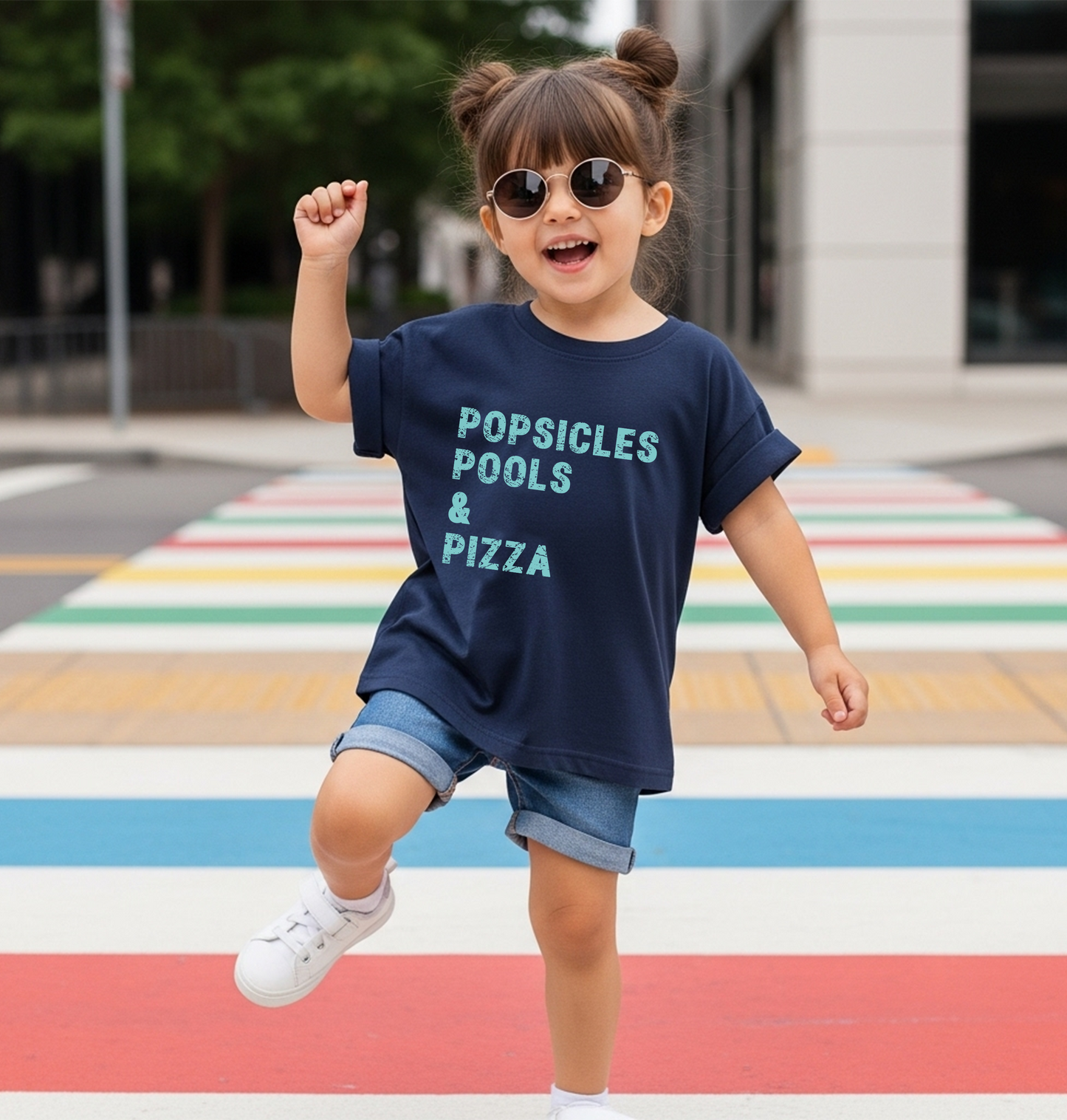 Popsicles Pools & Pizza Tee | Minis