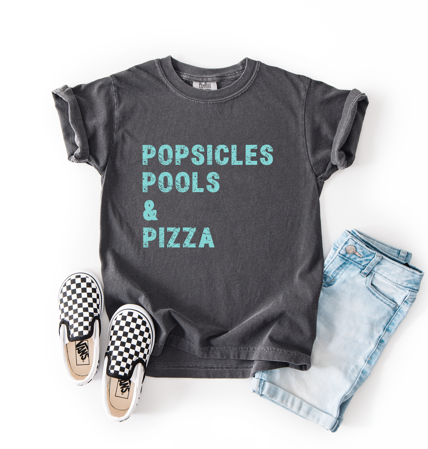 Popsicles Pools & Pizza Tee | Minis