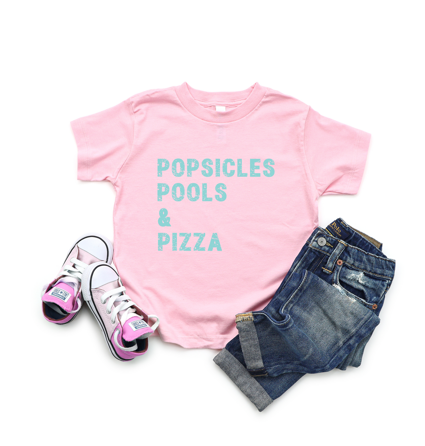 Popsicles Pools & Pizza Tee | Minis