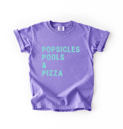 Popsicles Pools & Pizza Tee | Minis
