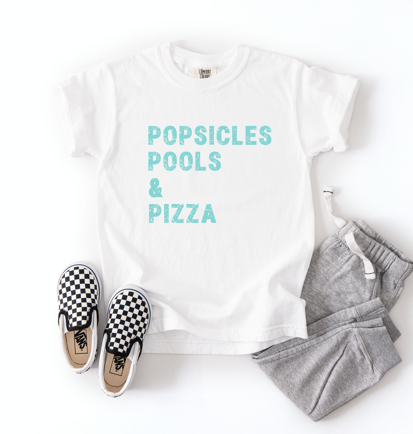 Popsicles Pools & Pizza Tee | Minis
