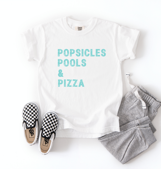Popsicles Pools & Pizza Tee | Minis