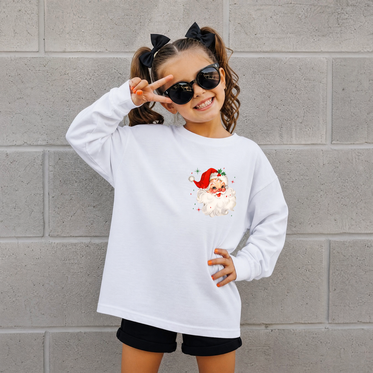 Vintage Red Santa Longsleeve | Minis