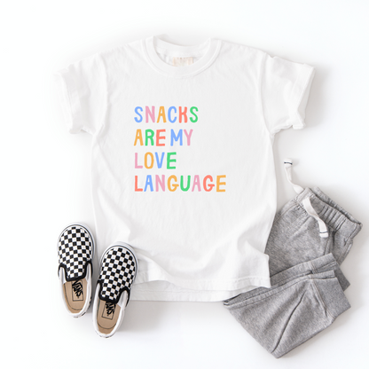 Snacks Are My Love Language Tee | Minis