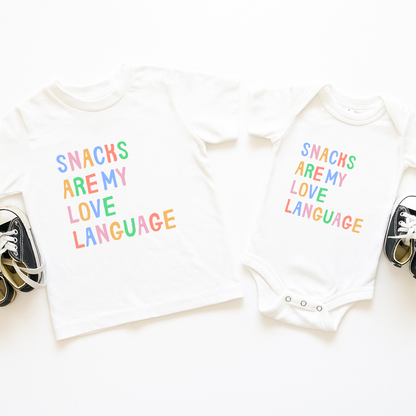 Snacks Are My Love Language Tee | Minis